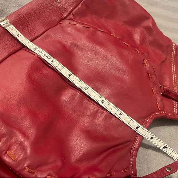 NATURALIZER - Red Leather Shoulder Bag - Picture 6 of 6